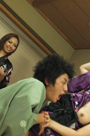 Hikari and Kaede Niiyama getting nasty at a party
