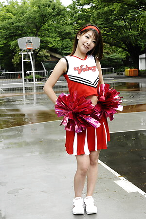Sexy Tomomi Matsuda is a cute and naughty cheerleader